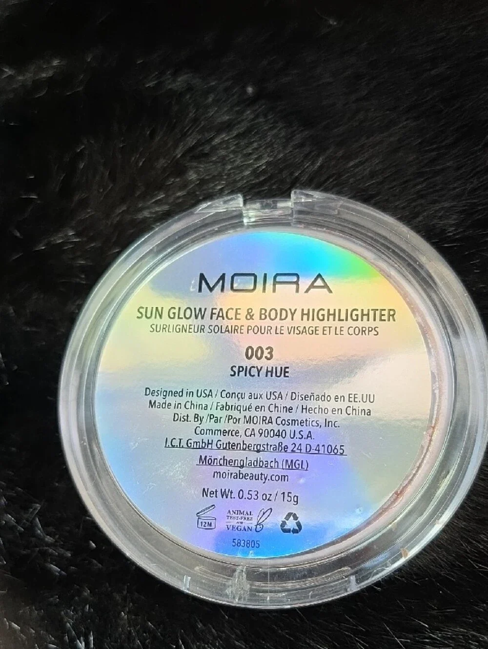 Moira Sunglow Face And Body Highlighter In Color Spicy Hue